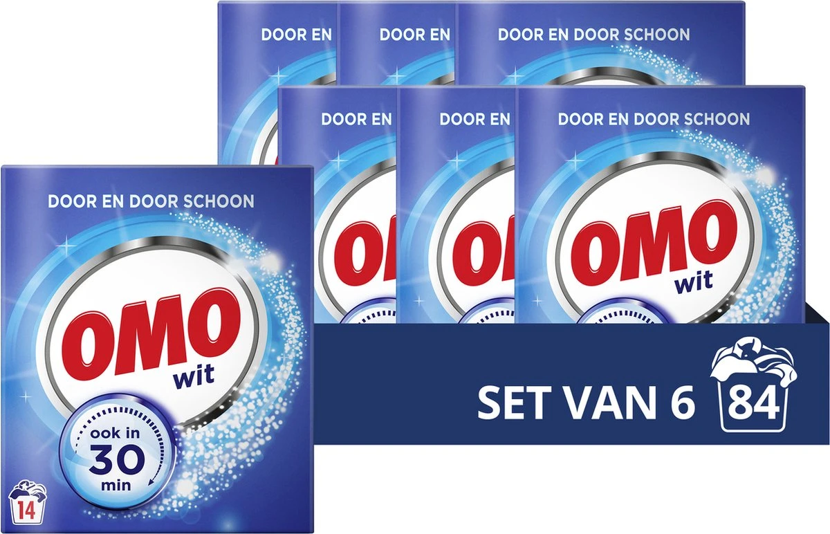 Omo Wit Waspoeder - 6 x 14 wasbeurten - Voordeelverpakking Omo Wit Waspoeder - 6 X 14 Wasbeurten - Voordeelverpakking -Schoonmaakproducten Winkel 1200x772 1