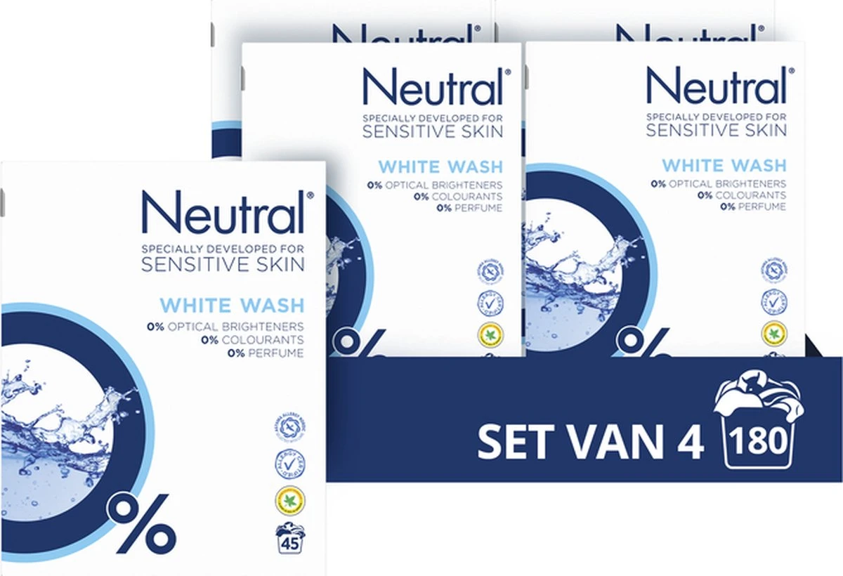 Neutral Waspoeder Wit Parfumvrij - 4x45 Wasbeurten - Voordeelverpakking Neutral Waspoeder Wit Parfumvrij - 4x45 Wasbeurten - Voordeelverpakking -Schoonmaakproducten Winkel 1200x820 2