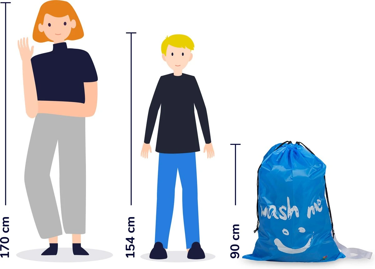 Wonair - Grote waszak - 60x90cm - Hemelsblauw - Met trekkoord en draagband Wonair - Grote Waszak - 60x90cm - Hemelsblauw - Met Trekkoord En Draagband -Schoonmaakproducten Winkel 1200x860 1