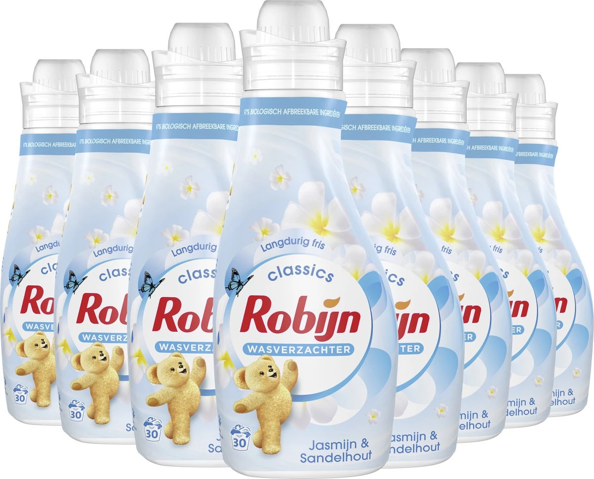 Robijn Jasmijn & Sandelhout Wasverzachter - 8 x 30 wasbeurten- Voordeelverpakking Robijn Jasmijn & Sandelhout Wasverzachter - 8 X 30 Wasbeurten- Voordeelverpakking -Schoonmaakproducten Winkel 1200x967 6