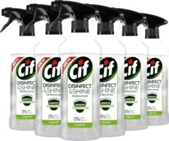 Cif Disinfect & Shine Original Desinfectie Spray - 6 X 500 Ml - Voordeelverpakking -Schoonmaakproducten Winkel 1200x998