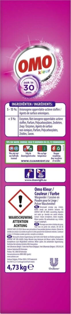 Omo Kleur XXL Waspoeder Voor De Gekleurde Was - 80 Wasbeurten 12 Omo Kleur XXL Waspoeder Voor De Gekleurde Was - 80 Wasbeurten -Schoonmaakproducten Winkel 272x1200 1