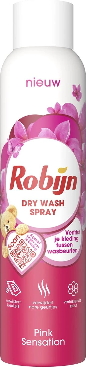 Robijn Pink Sensation Dry Wash Spray 200 ml Robijn Pink Sensation Dry Wash Spray 200 Ml -Schoonmaakproducten Winkel 282x1200 1