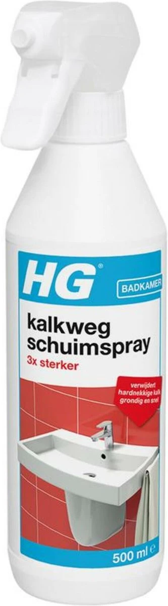 HG kalkweg schuimspray 3x sterker - 500ml - verwijdert extreme kalkresten - 100% opgelost, 100% resultaat HG Kalkweg Schuimspray 3x Sterker - 500ml - Verwijdert Extreme Kalkresten - 100% Opgelost, 100% Resultaat -Schoonmaakproducten Winkel 333x1200 5