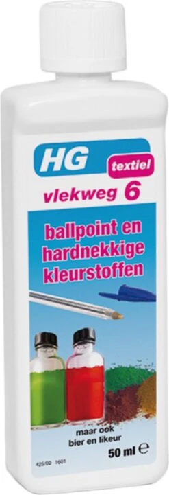 HG Vlekweg 6 - 50ml- Voor O.a. Vlekken Van Ballpoint & Hardnekkige Kleurstoffen -Schoonmaakproducten Winkel 411x1200 3