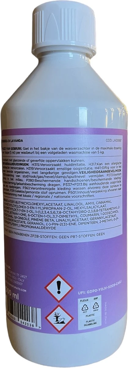 Wasparfum Lavanda 500 ml Wasparfum Lavanda 500 Ml -Schoonmaakproducten Winkel