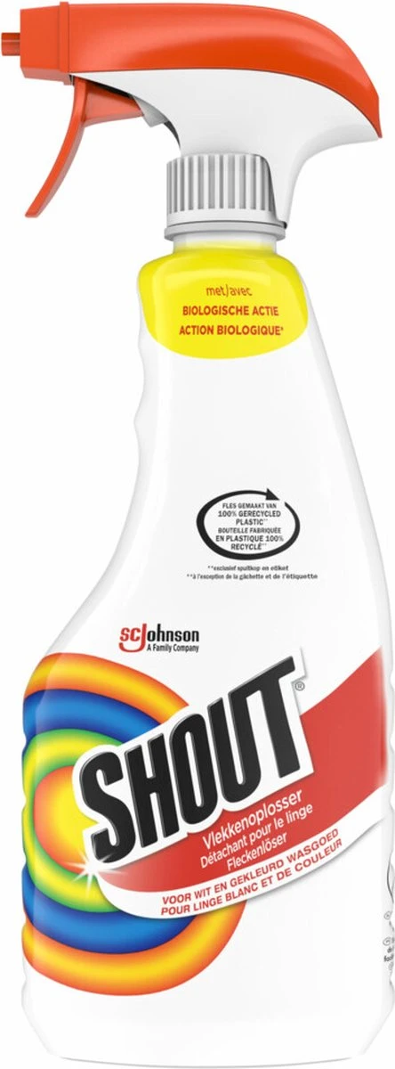 Mr Muscle Shout Vlekkenoplosser Triple Action - Spray - 2 x 500 ml Mr Muscle Shout Vlekkenoplosser Triple Action - Spray - 2 X 500 Ml -Schoonmaakproducten Winkel
