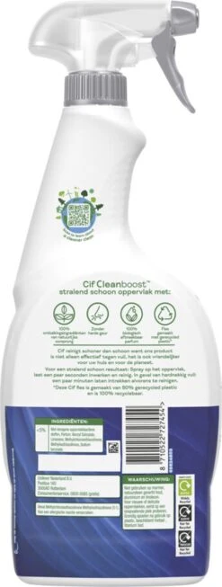 Cif CleanBoost Power & Shine Badkamer Spray - 6 X 750 Ml - Voordeelverpakking -Schoonmaakproducten Winkel 454x1200 2