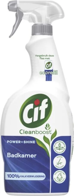 Cif CleanBoost Power & Shine Badkamer Spray - 6 X 750 Ml - Voordeelverpakking -Schoonmaakproducten Winkel 455x1200 1