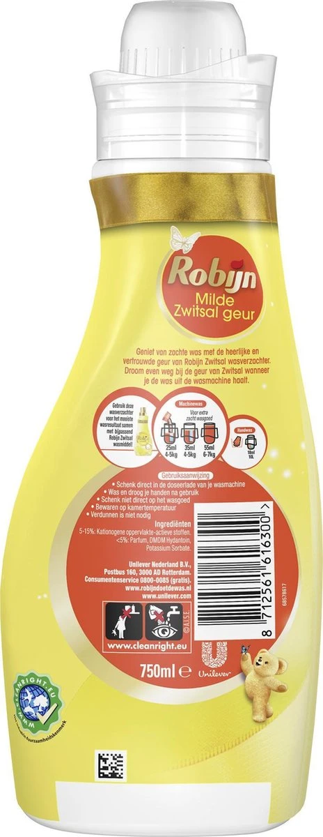 Robijn Wasverzachter Zwitsalgeur - 8 x 30 wasbeurten - Voordeelverpakking Robijn Wasverzachter Zwitsalgeur - 8 X 30 Wasbeurten - Voordeelverpakking -Schoonmaakproducten Winkel 464x1200 16