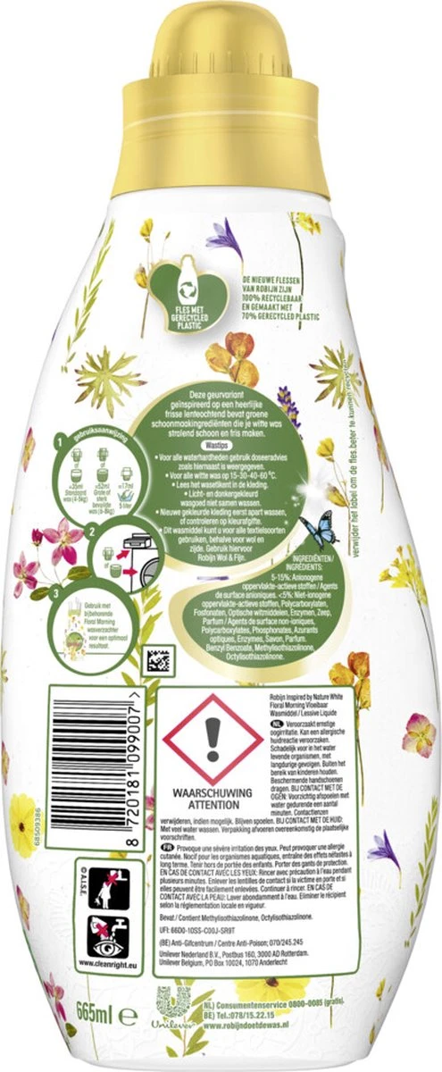 Robijn Klein & Krachtig Wit Floral Morning Vloeibaar Wasmiddel - 8 x 19 wasbeurten - Voordeelverpakking Robijn Klein & Krachtig Wit Floral Morning Vloeibaar Wasmiddel - 8 X 19 Wasbeurten - Voordeelverpakking -Schoonmaakproducten Winkel 495x1200 5