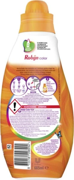 Robijn Klein & Krachtig Color Vloeibaar Wasmiddel - 8 X 19 Wasbeurten - Voordeelverpakking -Schoonmaakproducten Winkel 496x1200 2