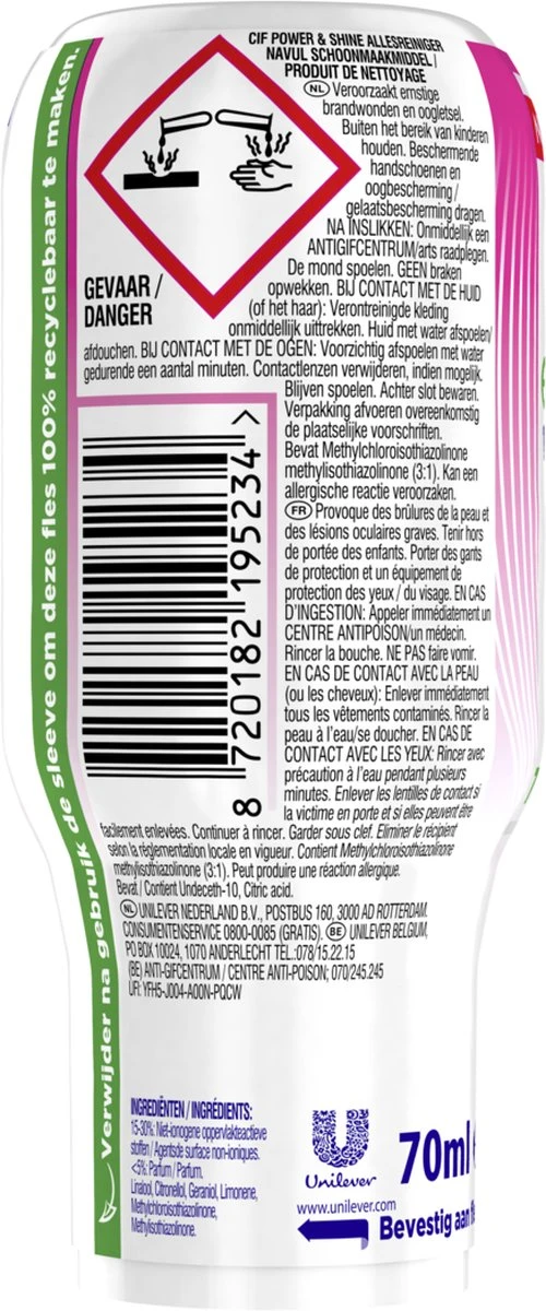 Cif CleanBoost Power & Shine Allesreiniger Ecorefill Capsules - 10 x 70 ml - Voordeelverpakking Cif CleanBoost Power & Shine Allesreiniger Ecorefill Capsules - 10 X 70 Ml - Voordeelverpakking -Schoonmaakproducten Winkel