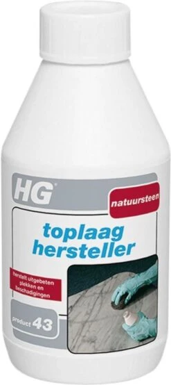 HG Natuursteen Toplaag Hersteller - 250 Ml - Herstelt Beschadigingen - Voor Marmer En Alle Andere Kalkhoudende Natuursteensoort