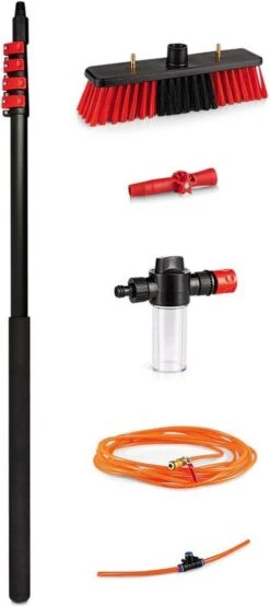 Merkloos Telescoopsteel Ramenwassen 4,6M - Met Borstel & Waterdoorvoer - Voor Ramen - Watertoevoer - Borstel -Schoonmaakproducten Winkel 535x1200 2