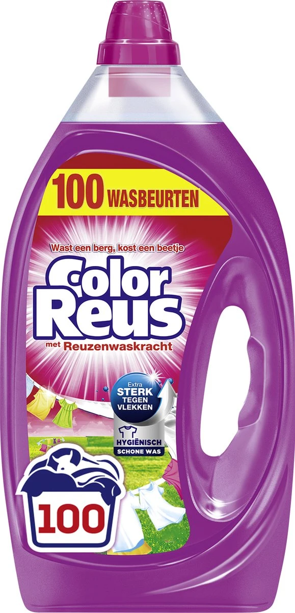 Color Reus Gel Vloeibaar Wasmiddel - Gekleurde Was - Voordeelverpakking - 100 wasbeurten Color Reus Gel Vloeibaar Wasmiddel - Gekleurde Was - Voordeelverpakking - 100 Wasbeurten -Schoonmaakproducten Winkel 579x1200 1