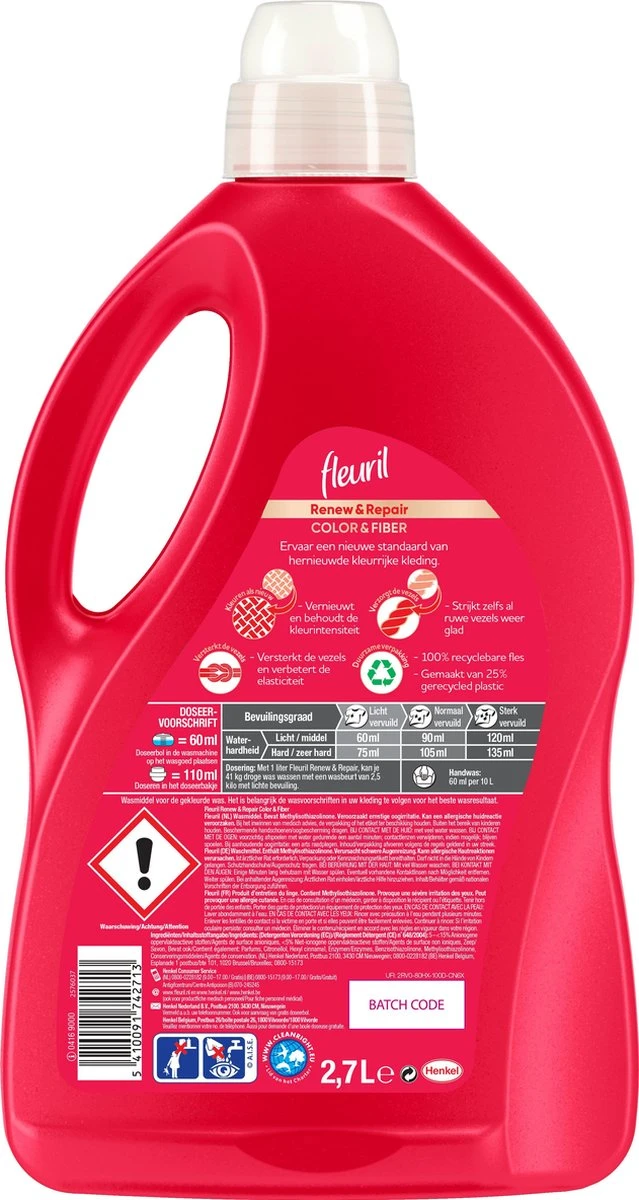 Fleuril Color & Fiber - Vloeibaar Wasmiddel - Gekleurde Was - 45 wasbeurten Fleuril Color & Fiber - Vloeibaar Wasmiddel - Gekleurde Was - 45 Wasbeurten -Schoonmaakproducten Winkel 639x1200 1