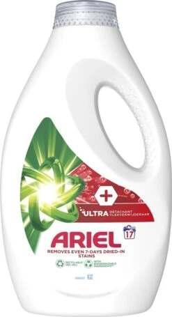 Ariel Vloeibaar Wasmiddel + Ultra Vlekverwijderaar - 4 X 17 Wasbeurten - Voordeelverpakking -Schoonmaakproducten Winkel 651x1200 3