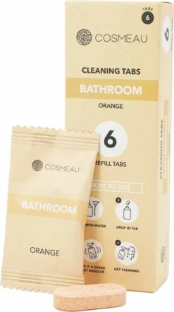 Cosmeau Badkamerreiniger 6 Stuks Tabletten Cleaning Tabs Schoonmaak Tabs -Sanitair - Navulling - Refill