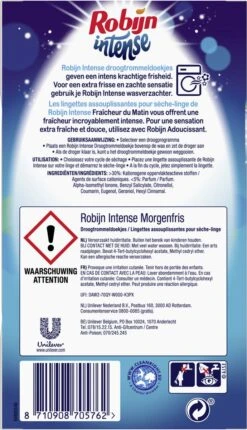 Robijn Droogtrommeldoekjes Intense 20 Stuks -Schoonmaakproducten Winkel 690x1200 2