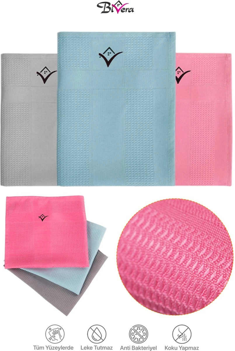 Bivera - Schoonmaakdoeken - Microvezeldoekjes - Microvezeldoeken - Vlekvrij - 3 stuks Bivera - Schoonmaakdoeken - Microvezeldoekjes - Microvezeldoeken - Vlekvrij - 3 Stuks -Schoonmaakproducten Winkel 805x1200 5