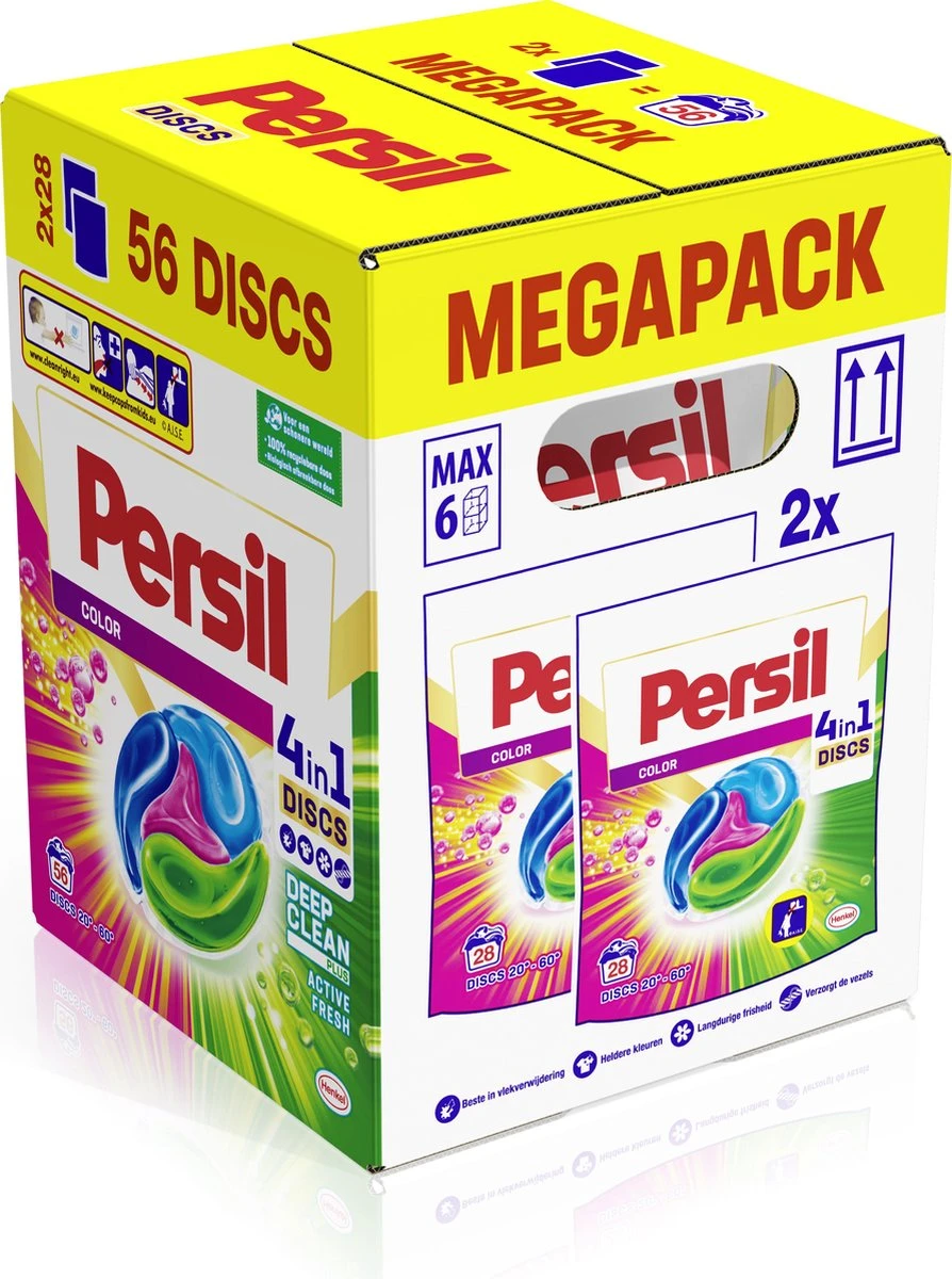 Persil 4in1 Discs Color Wascapsules - Wasmiddel Capsules - Voordeelverpakking - 2x28 wasbeurten Persil® Persil 4in1 Discs Color Wascapsules - Wasmiddel Capsules - Voordeelverpakking - 2x28 Wasbeurten -Schoonmaakproducten Winkel 894x1200 3