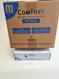 Merkloos Comfort Nitril Wegwerp Handschoenen - Poedervrij - Blauw - Maat M - 100 Stuks -Schoonmaakproducten Winkel 899x1200 22