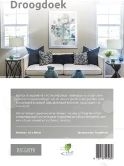 Ballista Raamdoeken Grijs Origineel 1 Droogdoek 40 X 60 Met Nanofiber 40 X 40 Cm Klasse 1 -Schoonmaakproducten Winkel 899x1200 33