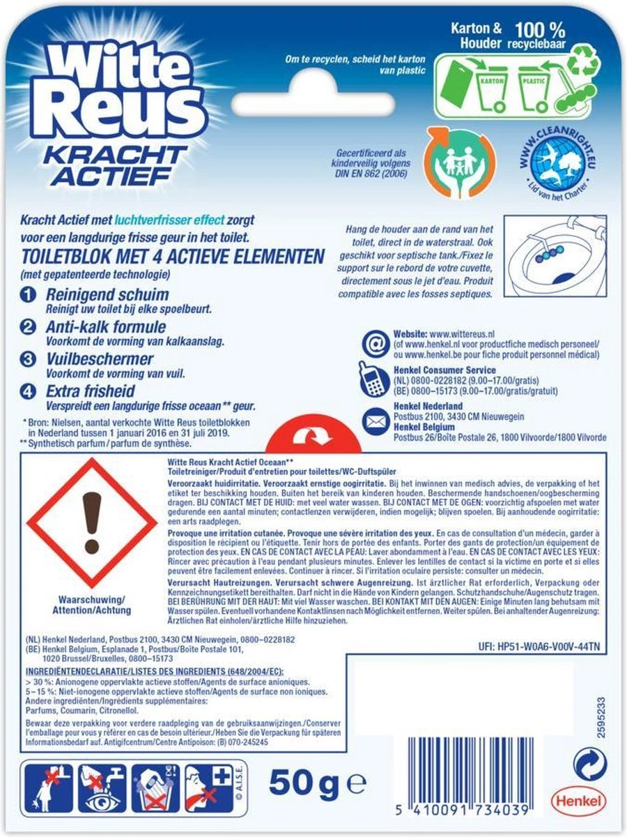 Witte Reus Kracht Actief Toiletblok - Oceaan - WC Blokjes Voordeelverpakking - 10 Stuks Witte Reus Kracht Actief Toiletblok - Oceaan - WC Blokjes Voordeelverpakking - 10 Stuks -Schoonmaakproducten Winkel 900x1200 12