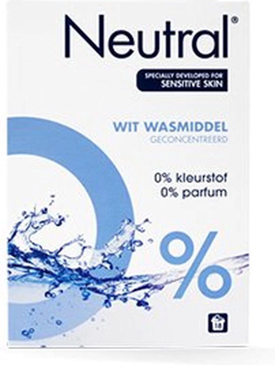 Neutral 0% Wit Parfumvrij Waspoeder - 45 wasbeurten - Wasmiddel Neutral 0% Wit Parfumvrij Waspoeder - 45 Wasbeurten - Wasmiddel -Schoonmaakproducten Winkel
