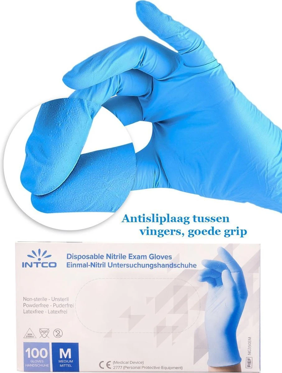 Intco Nitril handschoenen - 100 Stuks Nitrile Wegwerp Handschoenen - Poedervrij, Latexvrij - Onderzoekshandschoenen - Maat: S - Blauw Intco Nitril Handschoenen - 100 Stuks Nitrile Wegwerp Handschoenen - Poedervrij, Latexvrij - Onderzoekshandschoenen - Maat: S - Blauw -Schoonmaakproducten Winkel 907x1200 3