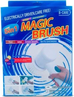 B-care Magic Brush - Elektrische Multifunctionele Schoonmaakborstel - 7 Opzetstukken - Wasborstel - Poetsmachine - Schrobborstel - Handborstel - Werkborstel - Schrobber - Boorborstel - Reinigingsborstel -Schoonmaakproducten Winkel 914x1200