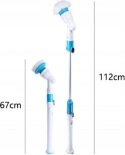 Merkloos Elektrische Schoonmaakborstel - Draadloos - 3 Opzetstukken - Oplaadbaar - Schrobber - Poetsmachine - Schoonmaak Middelen - Schoonmaak Borstel - Schrobborstel - Badkamer / Keuken - Poetsmachine - Polijstmachine - Reinigingsborstel -Schoonmaakproducten Winkel 970x1200 5