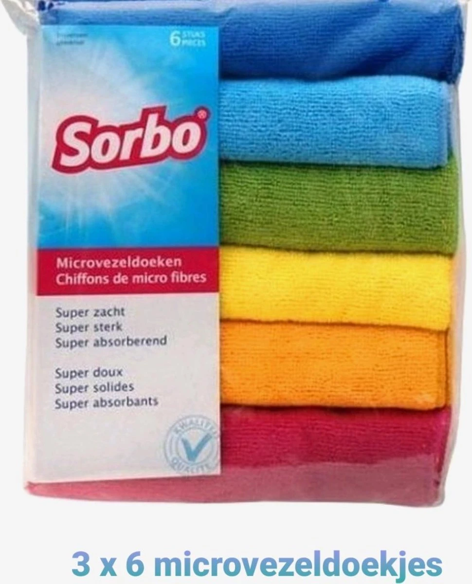 15 stuks Sorbo microvezeldoek gekleurd 40 x 40 cm - Vaatdoeken microvezel - Microvezeldoekjes (3 x 6 ) 15 Stuks Sorbo Microvezeldoek Gekleurd 40 X 40 Cm - Vaatdoeken Microvezel - Microvezeldoekjes (3 X 6 ) -Schoonmaakproducten Winkel 970x1200 6