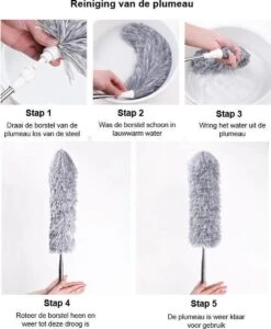 7Style Collection - Microvezel Plumeau Met Uitschuifbare Telescoopsteel Tot 280 CM - Ragebol RVS -Schoonmaakproducten Winkel 987x1200